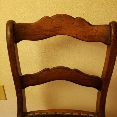 Lot 324: Antique Chair with Needlepoint Seat
