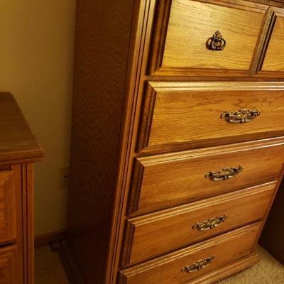 Lot 326: Wood Tall Dresser