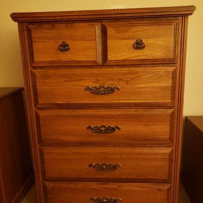 Lot 326: Wood Tall Dresser