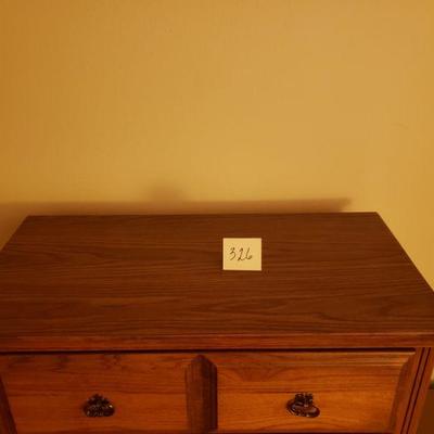 Lot 326: Wood Tall Dresser