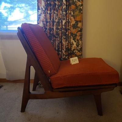 Lot 329: Mid Century France & Daverkosen Danish Chair (21"Ã— 33" Ã— 29.75")