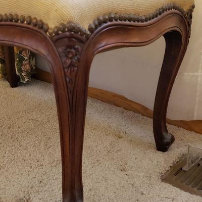 Lot 331: Antique Needlepoint Bench