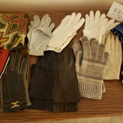 Lot 336: Vintage Gloves and Scarves Lot