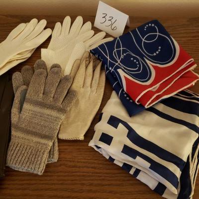 Lot 336: Vintage Gloves and Scarves Lot