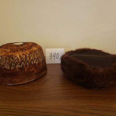 Lot 340: Vintage Feather & Fur Hats