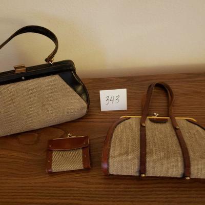 LOT 343: Vintage Purse and Wallet Lot