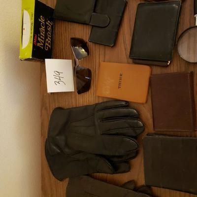Lot 349: Men's Gloves, Wallet, ect.