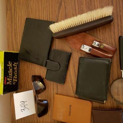 Lot 349: Men's Gloves, Wallet, ect.