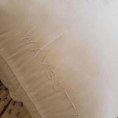 Lot 663: Vintage White Coverlet & 2 Watsuma Pillows