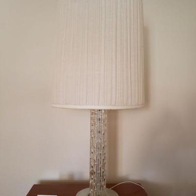 Lot 370: Mid Century Glass Bamboo Lamp #1