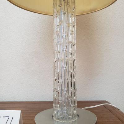 Lot 371: Mid Century Glass Bamboo Lamp #2