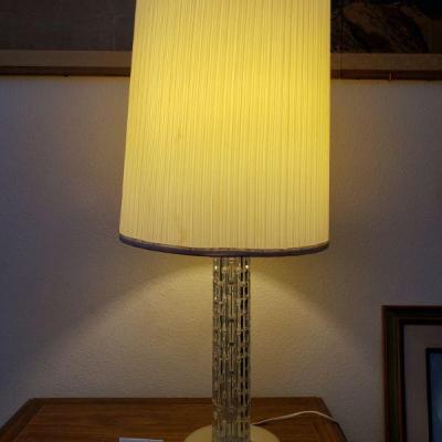Lot 371: Mid Century Glass Bamboo Lamp #2