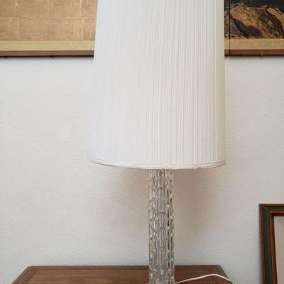 Lot 371: Mid Century Glass Bamboo Lamp #2