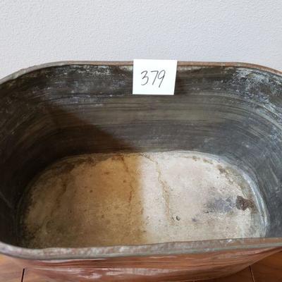 Lot 379: Antique Copper Tub