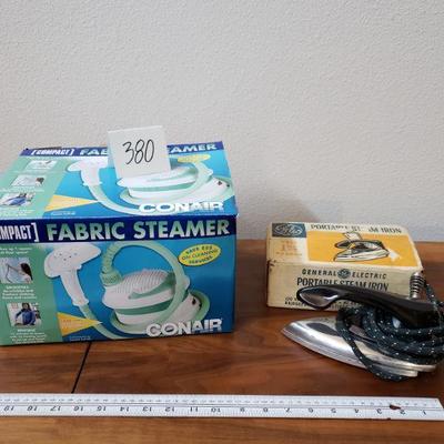 Lot 380: New Fabric Steam & Vintage Travel Iron