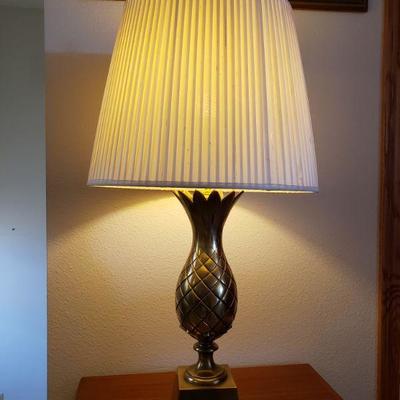 Lot 383: Mid Century Brass Pineapple Lamp