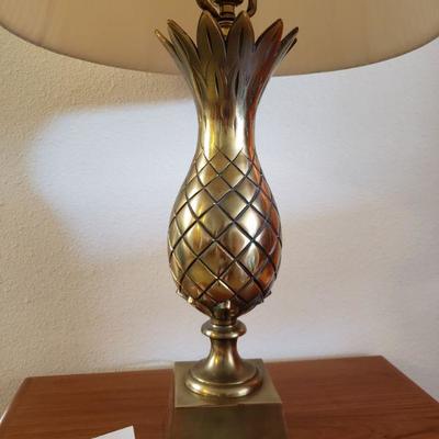 Lot 383: Mid Century Brass Pineapple Lamp