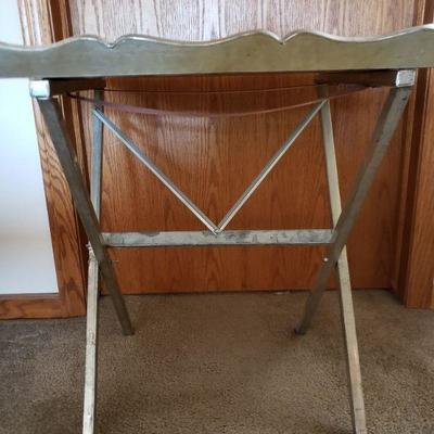 Lot 389: Vintage Metal Tray with Stand