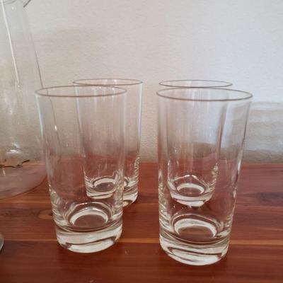 Lot 390: Mid Century Glassware & Pitcher