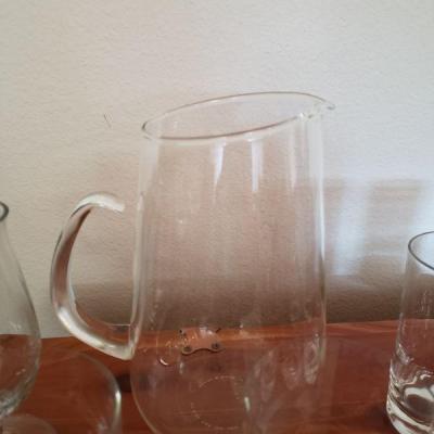 Lot 390: Mid Century Glassware & Pitcher