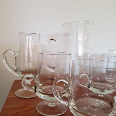 Lot 390: Mid Century Glassware & Pitcher