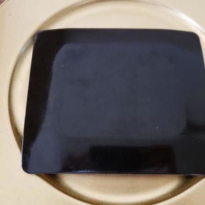 Lot 394: Couroc  Trays & Gold Chargers lot