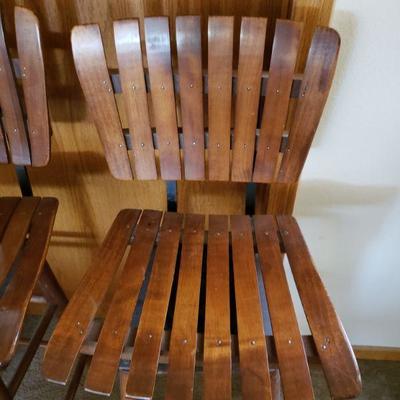 Lot 395: (2) Mid Century Barstools 
