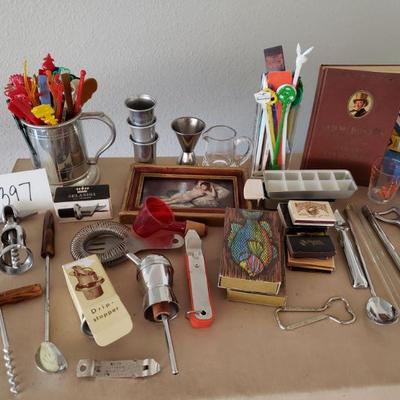 Lot 397:  Vintage Bar Items