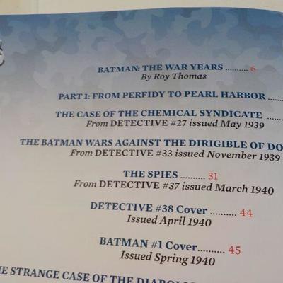 2015 Issue hard cover" Batman in the War Years" 1939 to 1945.