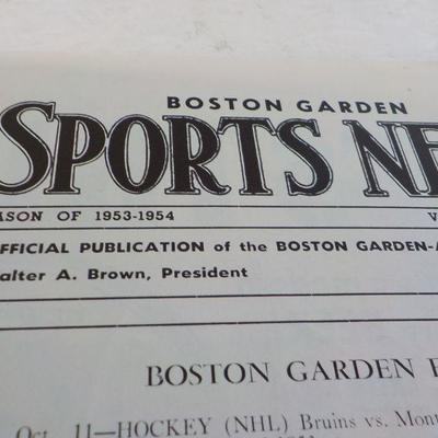 " Original Boston Garden 1953 to 1954 Sport-News Programs." 