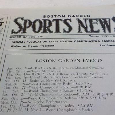 " Original Boston Garden 1953 to 1954 Sport-News Programs." 