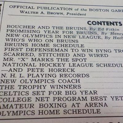 2 Boston Garden  1949 and 1950 "Sport Hockey News".