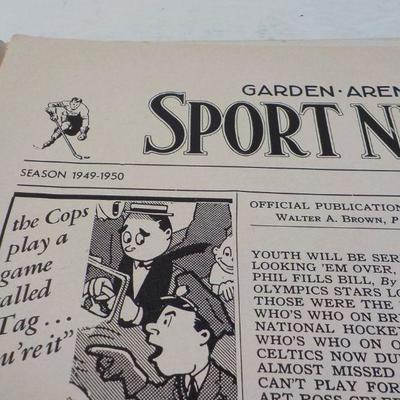 2 Boston Garden  1949 and 1950 "Sport Hockey News".