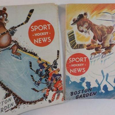2 Boston Garden  1949 and 1950 "Sport Hockey News".