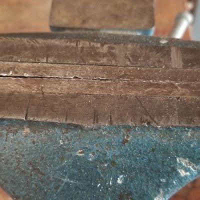 LOT #403: Vintage Blue Bench Vise