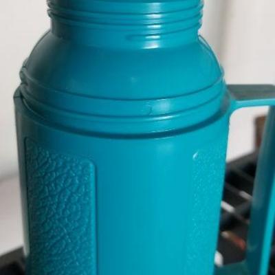 LOT #412: Vintage Mid Century Blue Thermos