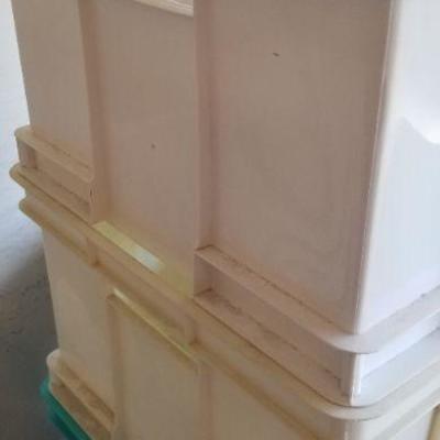 LOT #427: (5) Stackable Boxes 10.5" tall each