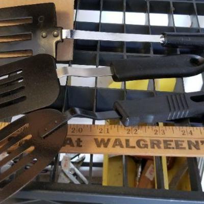 LOT #436: Box of assorted kitchen utensils
