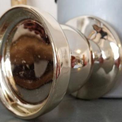 LOT #441: Vintage Metal Canister, Made in Italy Candle Holder and Unused Pinecone Holiday Candle
