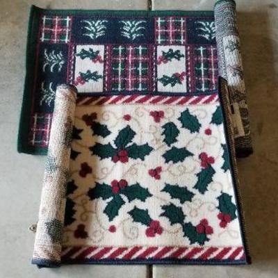 LOT #443: (2) Seasonal Deco Rugs
