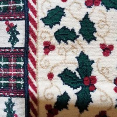 LOT #443: (2) Seasonal Deco Rugs