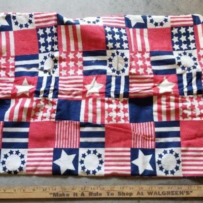 LOT #445: Vintage Patriotic Canvas Print Bag