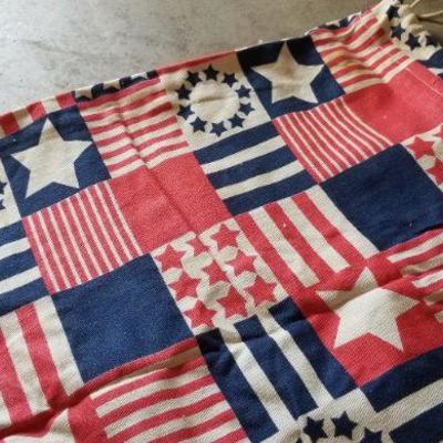 LOT #445: Vintage Patriotic Canvas Print Bag