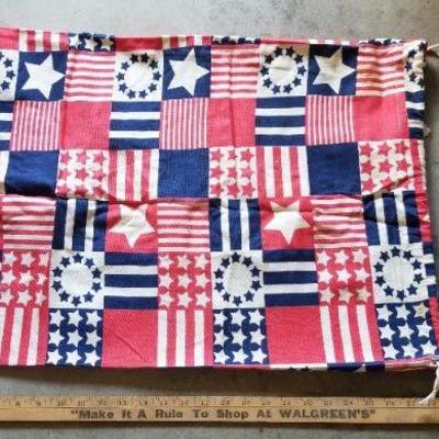 LOT #445: Vintage Patriotic Canvas Print Bag