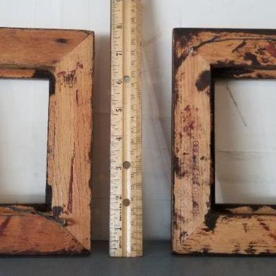 LOT #446: (2) Vintage Wood Frames 8"