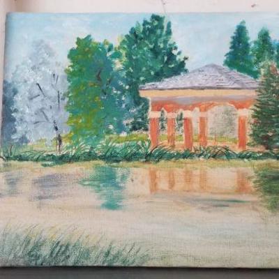 LOT #453: (2) Vintage Handpainted Original Art Selections