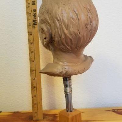 LOT #464: Vintage Hand Sculpted Clay Facial Study (still soft)