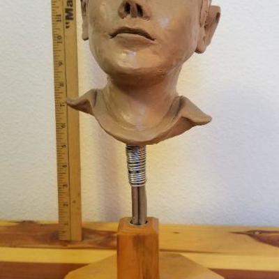 LOT #464: Vintage Hand Sculpted Clay Facial Study (still soft)