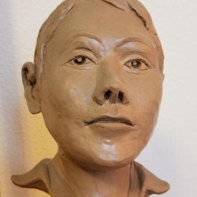 LOT #464: Vintage Hand Sculpted Clay Facial Study (still soft)