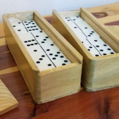 LOT #466: (2) Sets of Dominos with Wood Case